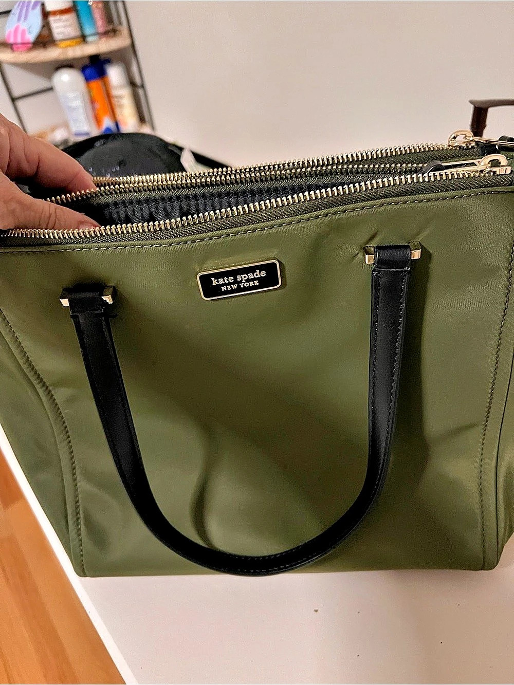Kate Spade Green & Black Tote NWT